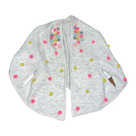 Cat And Jack Pom pom poncho size small/medium - Picture 4 of 7